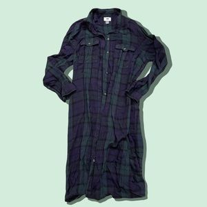 Old Navy Flannel plaid Shirt Dress